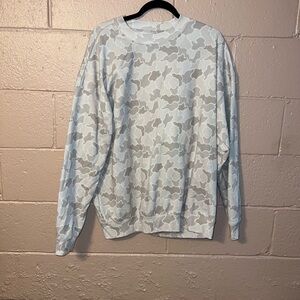 State of Mind Men's Light Gray Camo Crewneck Sweater